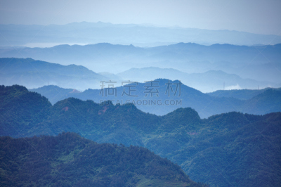 武当山,地形图,天空,高视角,半空中,山脊,高处,地平面,极端地形,平和