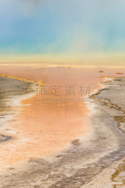 雾,蓝色,蒸汽,大棱镜泉,海洋热液喷口,中途间歇泉盆地,地热发电站,硫磺,间歇泉,黄石公园