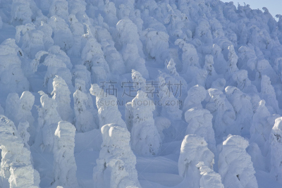 雾淞,自然,山形县,水平画幅,地形,雪,无人,日本,山形,地藏菩萨