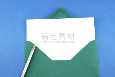 贺卡,信封,绿色,水笔,白皮书报告,生日卡,周年纪念,背景分离,彩色背景,圣诞卡