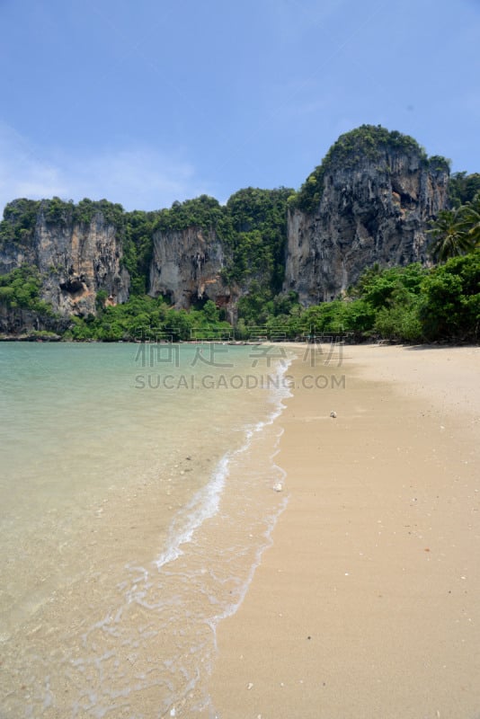 莱雷海滩,甲米,泰国,通赛湾,奥南湾,自然,垂直画幅,无人,安达曼海,户外