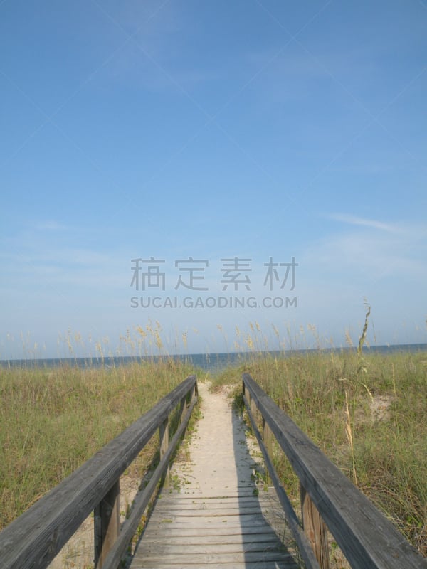 通向海滩,垂直画幅,北卡罗来纳,海滩,沙子,沙丘,卡罗来纳海滩,无人,小路,夏天