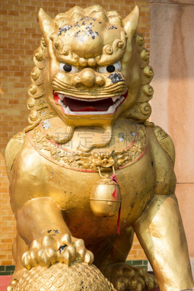 狮王,垂直画幅,寺庙,无人,2015年,雕像,保护,摄影,想象