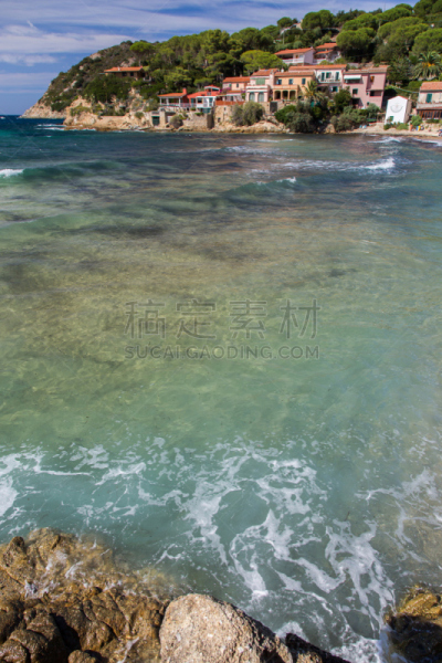 乡村,地中海,阿祖罗港,厄尔巴岛,垂直画幅,小的,无人,海港,夏天,户外