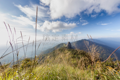 国家公园,内政部,视角,瑶族,道教,自然,水平画幅,山,无人,蓝色