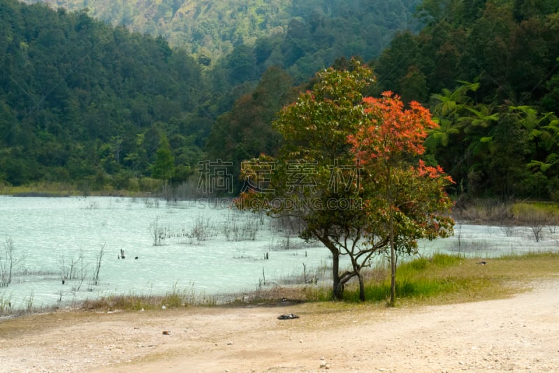 佳路特,自然,爪哇,水平画幅,地形,无人,万隆,户外,火山湖,白湖