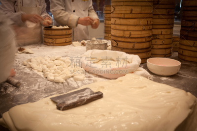 厨房,中式小笼包,饺子,蒸锅,水平画幅,忙碌,图像,锅,商业厨房,面包