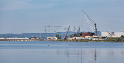 缅因州,海港,水,天空,美国,水平画幅,码头,无人,蓝色,夏天