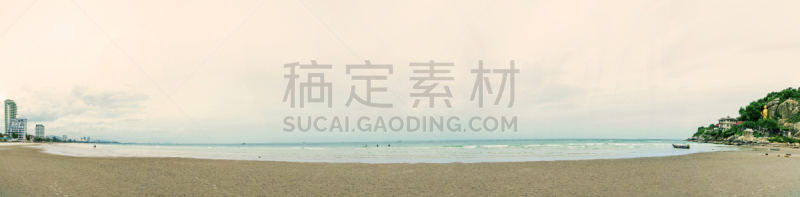 沙子,礁石,海滩,岩石,全景,海洋,波浪,水,美,水平画幅