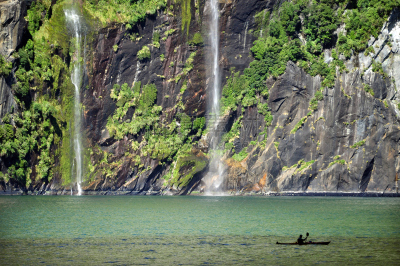 新西兰,峡湾,doubtful sound,milford track,主教法冠,米佛峡湾,皮船,国家公园,水平画幅,瀑布