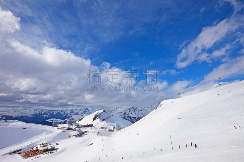 雷督阿普,地形,山,法国,滑雪场,思诺山,自然,寒冷,水平画幅,雪