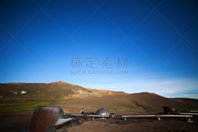 温泉,热电厂,卡拉夫拉,地热发电站,多代家庭,水平画幅,能源,装管,火山地形,工厂