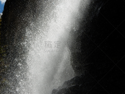 瀑布,conejos河,科罗拉多州,水,美国,水平画幅,无人,户外,徒步旅行,山