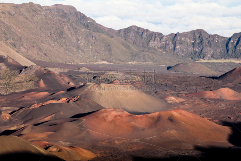 地形,哈雷卡拉火山口,毛伊岛,火山,水平画幅,无人,火山地形,太平洋岛屿,户外