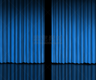 窗帘,在之后,海洋,无人,剧院,戏剧表演,舞台,图像,水平画幅,蓝色