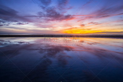 海滩,黎明,自然美,鸡尾酒,水,天空,沙子,早晨,曙暮光,夏天