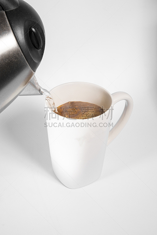咖啡,马克杯,壶,处于困境,垂直画幅,水,形状,银色,无人,阴影