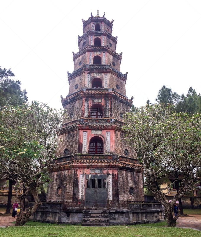 天姥寺,顺化,垂直画幅,越南,佛教,无人,亚洲,英国,远古的,摄影