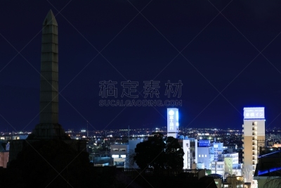 山梨县,夜晚,甲府市,办公室,水平画幅,无人,曙暮光,户外,全球通讯,地球形