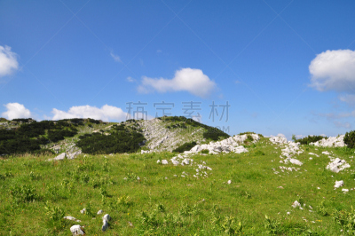 奥地利,山,水平画幅,Julian Alps,雪,无人,纯净,夏天,户外