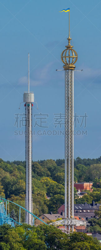 塔,垂直画幅,瑞典,无人,全景,格伦乐园,斯德哥尔摩,摄影