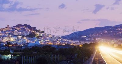 建筑,天空,水平画幅,夜晚,无人,交通,曙暮光,户外,都市风景,著名景点