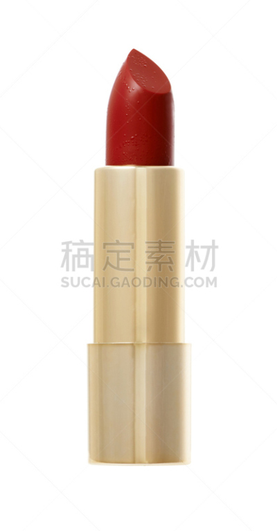 白色背景,红色的口红,有污迹的,仪式妆,个人随身用品,垂直画幅,美,彩妆,纹理效果,装管