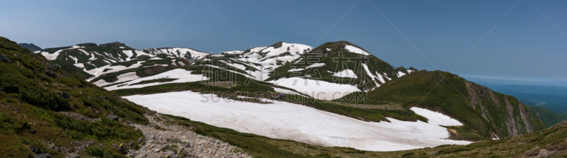 山,绿色,全景,大雪山国家公园,火山喷口,火山地形,天空,国家公园,水平画幅,云