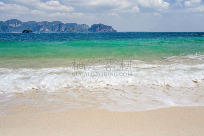 奥南湾,泰国,海滩,岛,甲米省,广角拍摄,安达曼海,甲米,水,天空