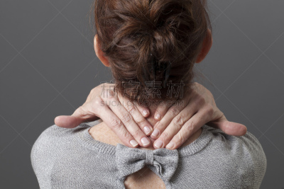 女性,手,滕赛德,僵硬的肩膀,仅女人,仅一个女人,情绪压力,痛苦,指压