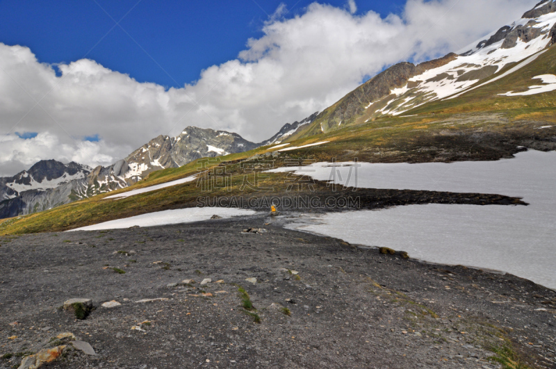 阿尔卑斯山脉,自然,阿尔皮勒,勃朗峰,天空,公园,水平画幅,雪,夏天,户外