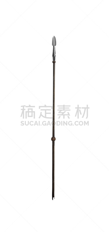 远古的,白色背景,矛,分离着色,垂直画幅,档案,古老的,勇士,尖利,石材
