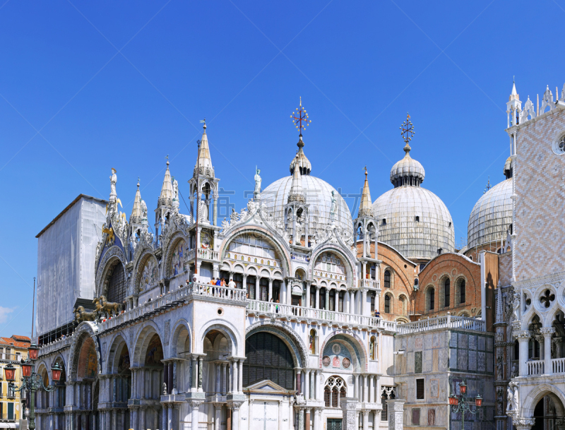 doge's palace,威尼斯,圣马克广场,天空,外立面,水平画幅,道奇,巴洛克风格