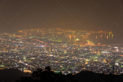 夜晚,神户,摄像机拍摄角度,山,玛雅文明,水平画幅,无人,日本,光亮,户外