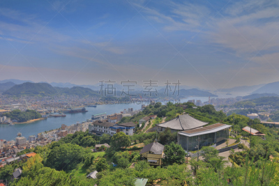 尾道,摄像机拍摄角度,水平画幅,建筑,无人,日本,曙暮光,户外,城市,海洋