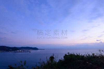 日本,黄昏,神奈川县,叶山,逗子市,天空,美,半岛,水平画幅,无人