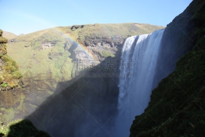 冰岛东南部,seljalandsfoss waterfall,树林瀑布,黄金瀑布,雷克雅未克,水,旅游目的地,水平画幅,瀑布,无人
