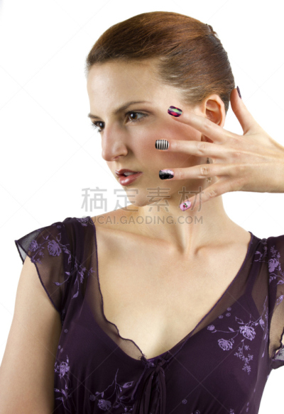 手指,时装模特,女性,多样,白色人种,美甲店,美容用具,垂直画幅,美,艺术