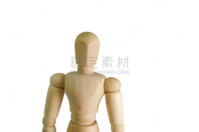 木制,白色背景,特写,绘画插图,艺术家,半身像,四肢,男性,仅男人