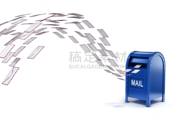 绘画插图,信函,邮筒,三维图形,分离着色,盒子,计算机制图,计算机图形学,金属,垃圾邮件