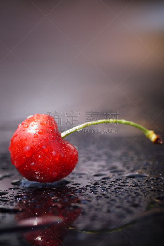 水面,简单,樱桃,雷尼优系,大樱桃,湿,红色,垂直画幅,湿透,食品