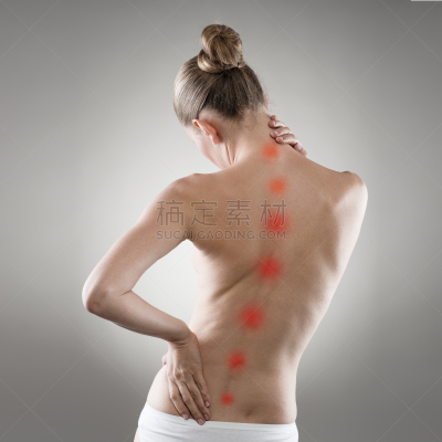 女人,背痛,身体受伤,脊骨神经科矫正,脊柱,骨质疏松症,痛苦,脊柱侧凸,成年的,症状