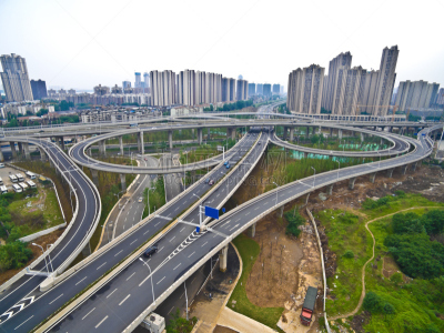 高架桥,路,航拍视角,桥,鸟类,都市风景,高架道路,蜿蜒,人行桥,主干路