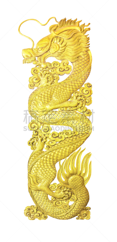 分离着色,龙,木制,黄金,动物的鳞,运气,雕刻物,幻想,雕像,手艺