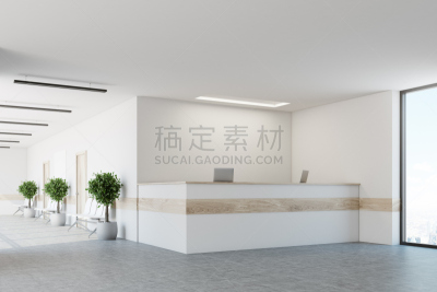侧面视角,前台,银行柜台,白色,办公室,座位,水平画幅,无人,椅子,绘画插图