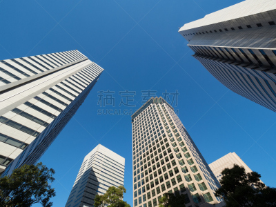 摩天大楼,东京,建筑外部,水平画幅,无人,小岛驻地,户外,高大的,城市,商业金融和工业