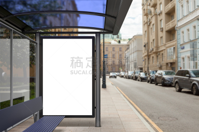 布告栏,空白的,灯箱,留白,零售展示,边框,水平画幅,无人,市区路,绘画插图