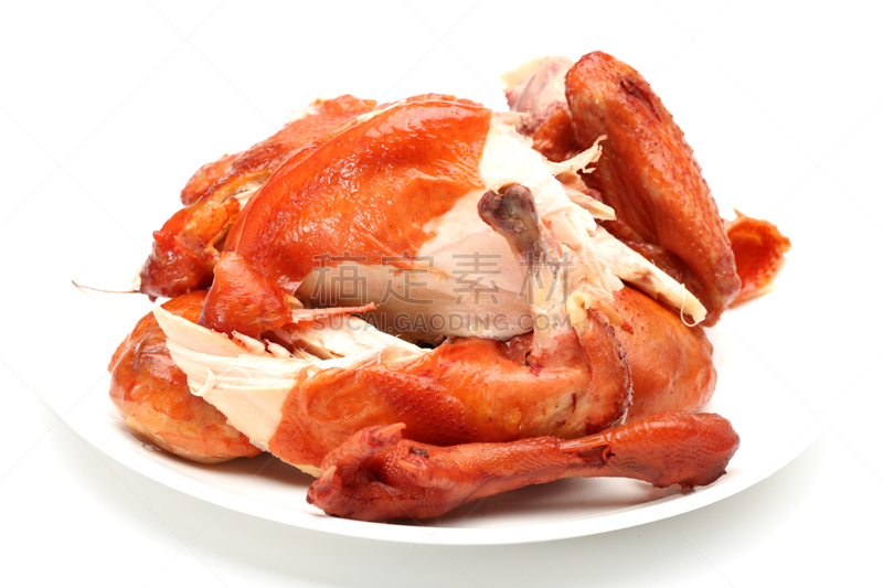煎鸡肉,格子烤肉,褐色,水平画幅,无人,烤鸡,鸡翅,肉,烤的,装饰菜