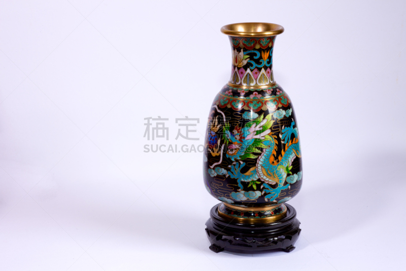 花瓶,传统,白色背景,瓷器,凤凰,式样,影棚拍摄,龙,小酒杯,简单