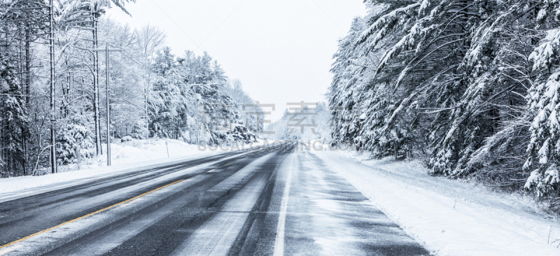 大风雪,冬天,公路,偏远的,深雪,路盐,阿迪朗达克州立公园,寒冷,冰,阿迪隆戴克山脉